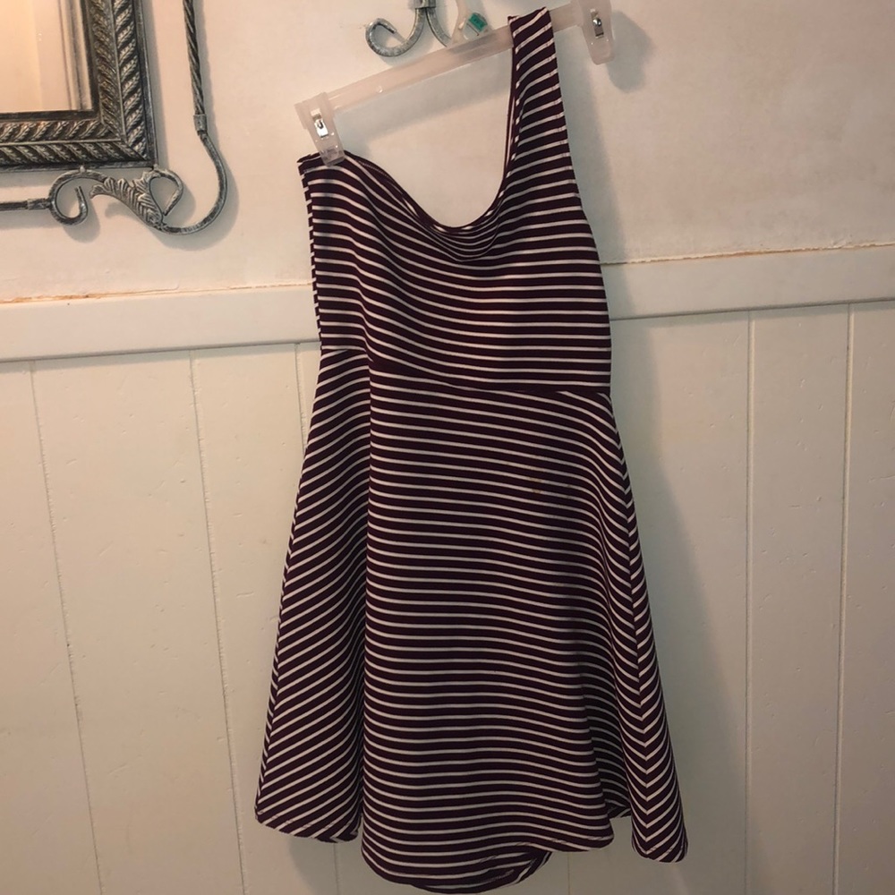 Purple striped dress
